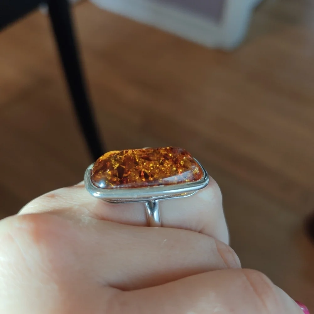 925 Midwest Amber Ring - Picture 7 of 16